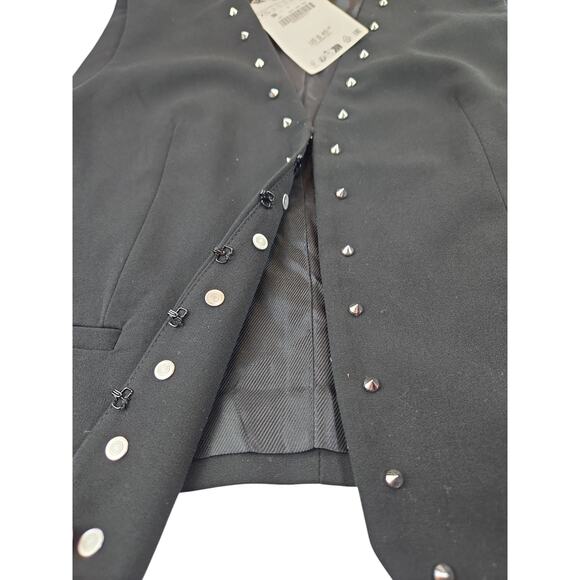 Zara | Black, Silver Studded Vest | Size XS - Picture 4 of 10